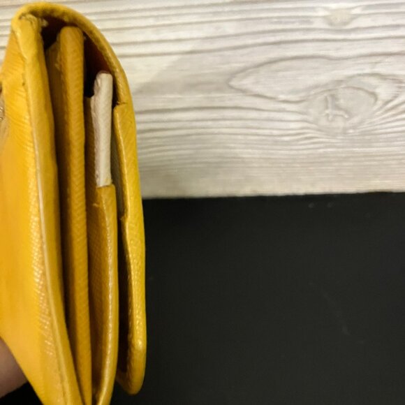 Gorgeous Prada Multi Color Yellow, Orange and Brown Double Snap Wallet - Picture 3 of 7